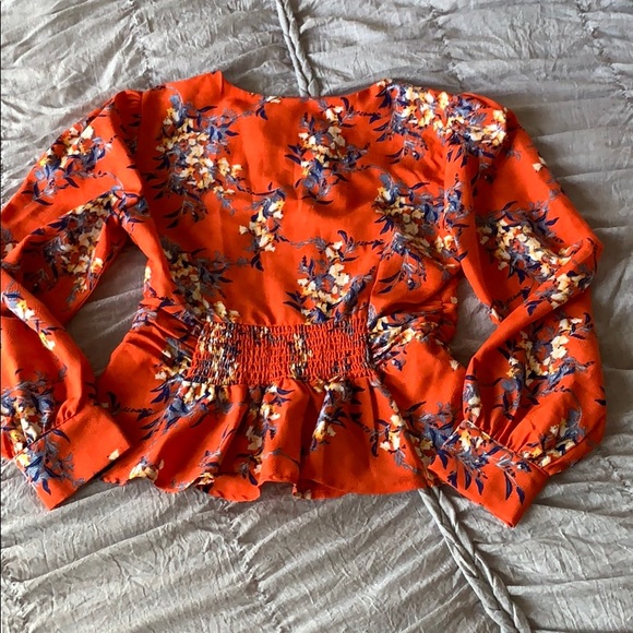 NWOT 40s Style Floral Blouse - Picture 2 of 4